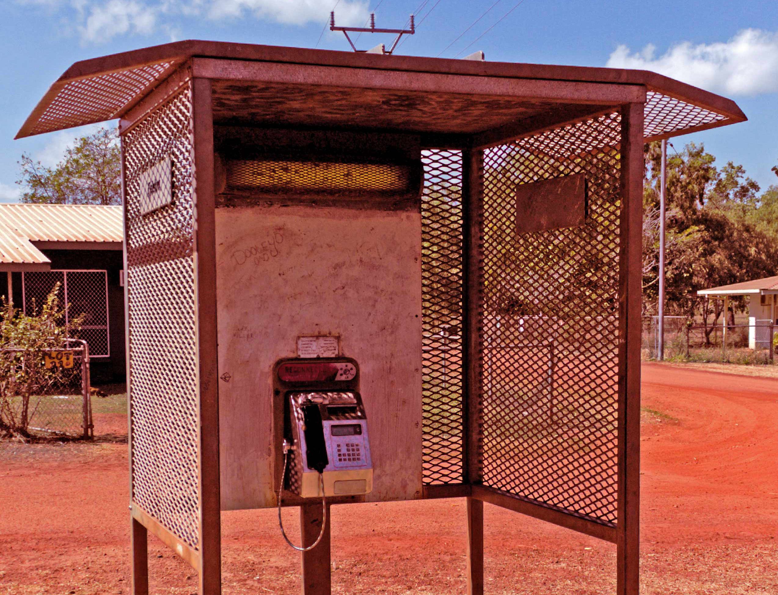 Phone booth in regional Australia